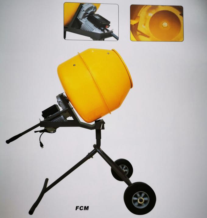 impastatrice del cemento di 160L Mini Concrete Mixer Machine Yellow 0