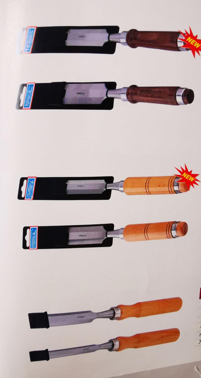 il legno 60crv che scolpisce lo scalpello ha messo il materiale di legno della maniglia di 140mm 0
