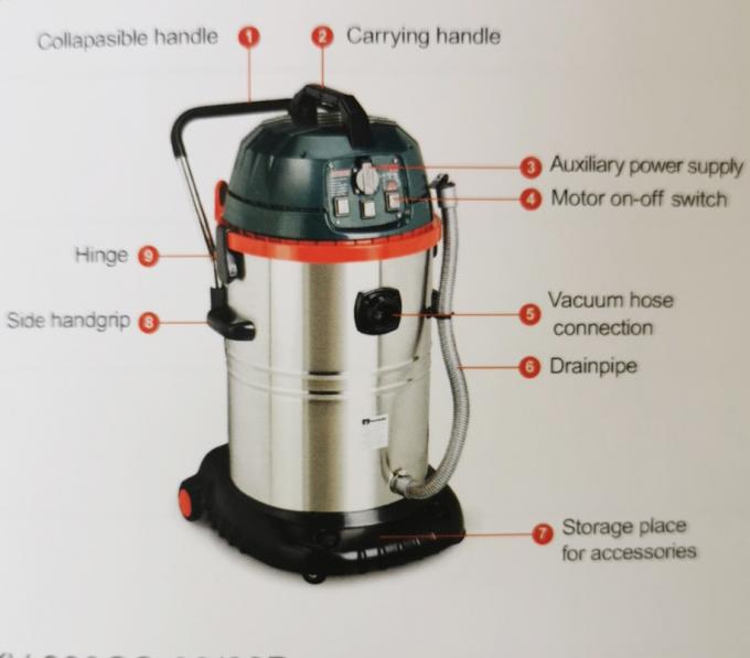 Pulitore della polvere di vuoto della macchina 1200W di aspirapolvere di iso per uso industriale 0